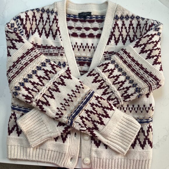 Rag & Bone Willow Fair Isle Cardigan - Picture 1 of 5